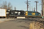 NS 5618, CSX 4428 do yard shifting.